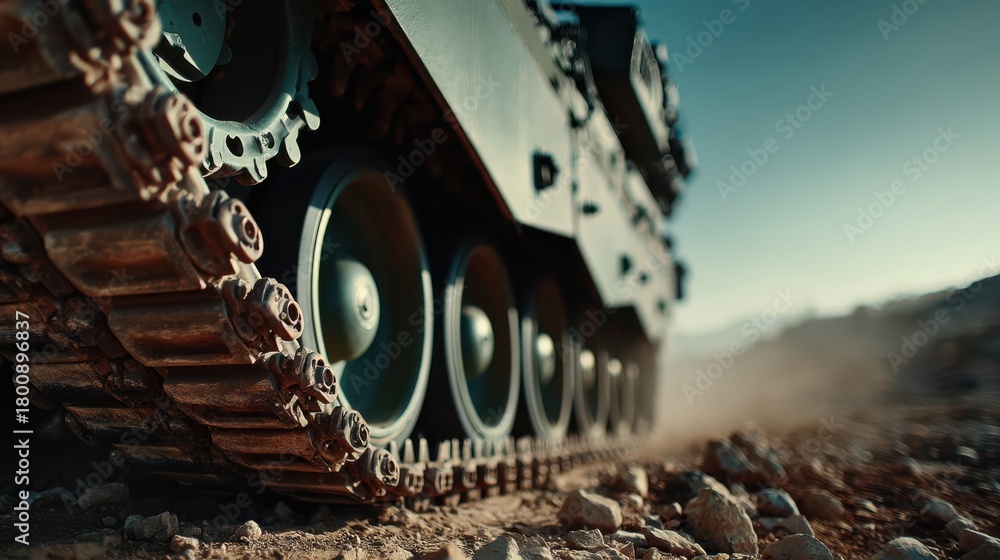 Foto de Stock A close-up view of a military tank