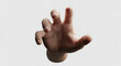 © Satrio - A human hand reaching out with fingers curled against a plain background.