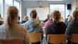 © Asgar - Students Attending Lecture Back View of Classroom with Natural Light.