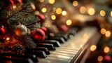 Christmas Piano Keys with Lights, Festive Decorations
