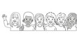 © Imam - Diverse group of smiling children, vector illustration for inclusive education, friendship, and multicultural awareness resources, promoting unity and acceptance