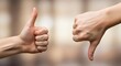 © Happy Stock Images - Thumbs up and thumbs down