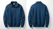 © Playful - Flat lay mockup of a ocean blue color of Quarter Zip Sweatshirt