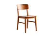 © Tanicsean - Classic wooden dining chair with curved backrest and natural wood finish, isolated on a transparent background