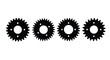 © Nur - Four black gear wheels for engineering concept