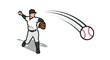 © vita_olivko - Animated baseball pitcher throwing ball in action with dynamic motion lines