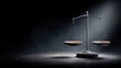 © javu - Stable financial courtroom balance scale under dramatic light conveying justice and equilibrium
