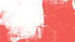 © Pixel Park - Textured coral red paint brush stroke overlay with distressed text fragments and white background abstract