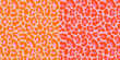 © Colomba Rossa - Vibrant seamless leopard pattern in warm orange and pink tones. Trendy abstract animal print for fashion, textile, branding and modern design.