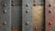 © Thiago - Detailed close-up of aged metal textures with rivets