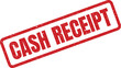 © Mahmud - A distressed red rubber stamp featuring the words CASH RECEIPT angled on a clean white background
