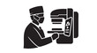 © azmy99 - 43. Minimalistic black silhouette of radiologic technologist