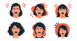 © ieps - Expressive cartoon faces showing anger with diverse hairstyles and emotions