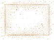© Taslima - Gold Glitter Frame with Golden Confetti Sparkles on Transparent Background for Celebratory Invitations and Festive Decorations Elegant Graphic Element Design Resource with Copy Space
