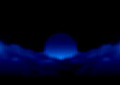© Syed - A dark, abstract landscape featuring a glowing blue orb above a textured horizon.