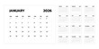 © FYDesign - Set of calendar 2026 template modern vector design.