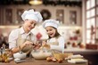 © BillionPhotos.com - Happy smile family in the kitchen cooking cake