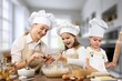 © BillionPhotos.com - Happy smile family in the kitchen cooking cake