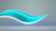 © buraratn - Abstract flowing wave design in vibrant blue and white color scheme against a soft gray background ideal for modern graphic applications