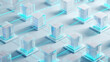 © FiligreeDigital - Illuminated interconnected blocks in a digital grid, illustrating secure data exchange and the complex IT infrastructure that forms the backbone of modern technology