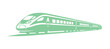 © Design_Circle - Fast train icon graphic set against a white background, symbol and sign