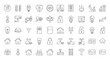 © Fauzi - Collection of smart home automation and Internet of Things line icons. Vector set of technology symbols for connected living