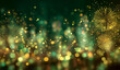 © Iqra - Celebrate New Year's Eve with stunning fireworks and golden bokeh lights, perfect for invitations, greeting cards, and holiday promotions today