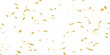 © Atikur - scattered array of golden confetti pieces falling against a stark white background and celebratory atmosphere. Perfect for adding a touch of sparkle and joy.