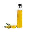 © yendisupiandi - Golden liquid allure a bottle of olive oil with transparent style elegance