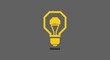 © The blitz - Modern golden light bulb icon symbolizing brilliant ideas, innovation, and creative solutions for technology, business strategy, and intellectual development with a clean aesthetic