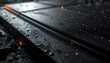 © Monmeo - Solar Panel Close-Up: A detailed shot of solar panel covered with raindrops, showcasing innovative green technology for sustainable power generation.