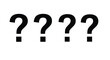 © Alex - Four question marks, a symbol of uncertainty