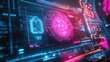 © sevector - Futuristic digital interface displaying data and neon elements