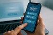 © ParinApril - User accessing secure login on smartphone for online account management. Concept of cybersecurity, digital authentication, and modern connectivity.