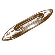 © Laki Parvin  - Detailed vintage sketch illustration of a shuttle used in the weaving process on white background