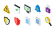 © Dap Dap - Isometric Icons Representing Security and Business Concepts.