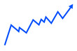 © Manjeet - Blue line graph going upward with an arrow isolated on transparent background  for growth templates