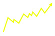 © Manjeet - Yellow line graph going upward with an arrow isolated on transparent background  for growth templates