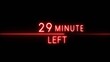 © stock reality - 29-minute left countdown illustration. Neon countdown number. Coming soon timer minute.