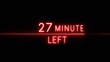 © stock reality - 27-minute left countdown illustration. Neon countdown number. Coming soon timer minute.
