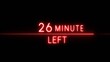 © stock reality - 26-minute left countdown illustration. Neon countdown number. Coming soon timer minute.