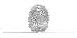 © Creative_Outline2019 - Continuous single line drawing of a fingerprint symbol. concept of personal identity, data security, digital authentication, and privacy.