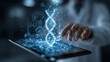 © Christian Bunge - Doctor with tablet showing DNA helix and network icons, AI healthcare sector