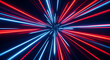 © MSTJOYNOB - Abstract red and blue light streaks exploding from a central point