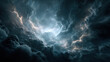 © Keopaserth - Storm cloud lightning turbulent cloud dramatic sky dark atmosphere thunderstorm electric bolt cloud texture moody lighting atmospheric phenomenon epic fantasy vortex cumulus cloud ominous blue