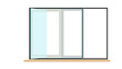 © Sean - Vector illustration sheets of window glass isolated on transparent background. Realistic glass sheets icon. Cross-section diagram of a soundproofing double glazed window pane. Noise reducing.