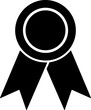 © Rana - Black Award Ribbon Icon Celebrating Achievement, Recognition, and Success