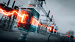 © pjjaruwan - Smart digital substation transformer with glowing high voltage arc conveying energy and advanced grid monitoring