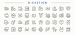 © Rubbble - Digestion icon set. Digestive modern icon set. Outline symbol collection. Featuring gastric, organ, intestine, body, health and more. Editable stroke. Vector collection.