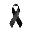 © Zahid - Black ribbon isolated on transparent background. Black ribbon can symbolize mourning, loss, and grief